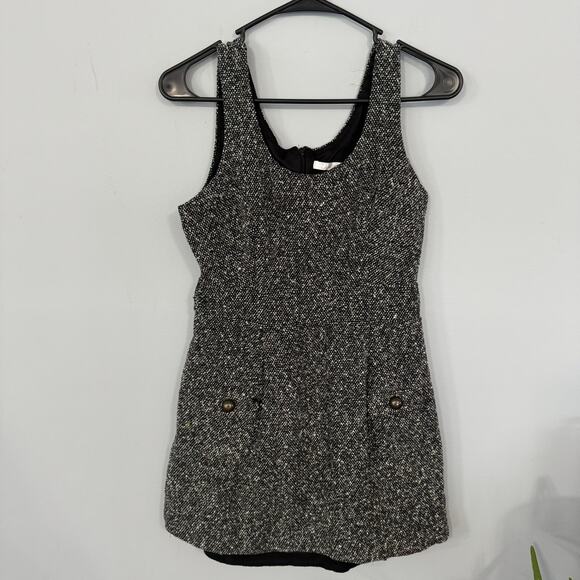 Charlotte Russe Tweed Sleeveless Mini Dress Size Medium Fit & Flare - Picture 1 of 7